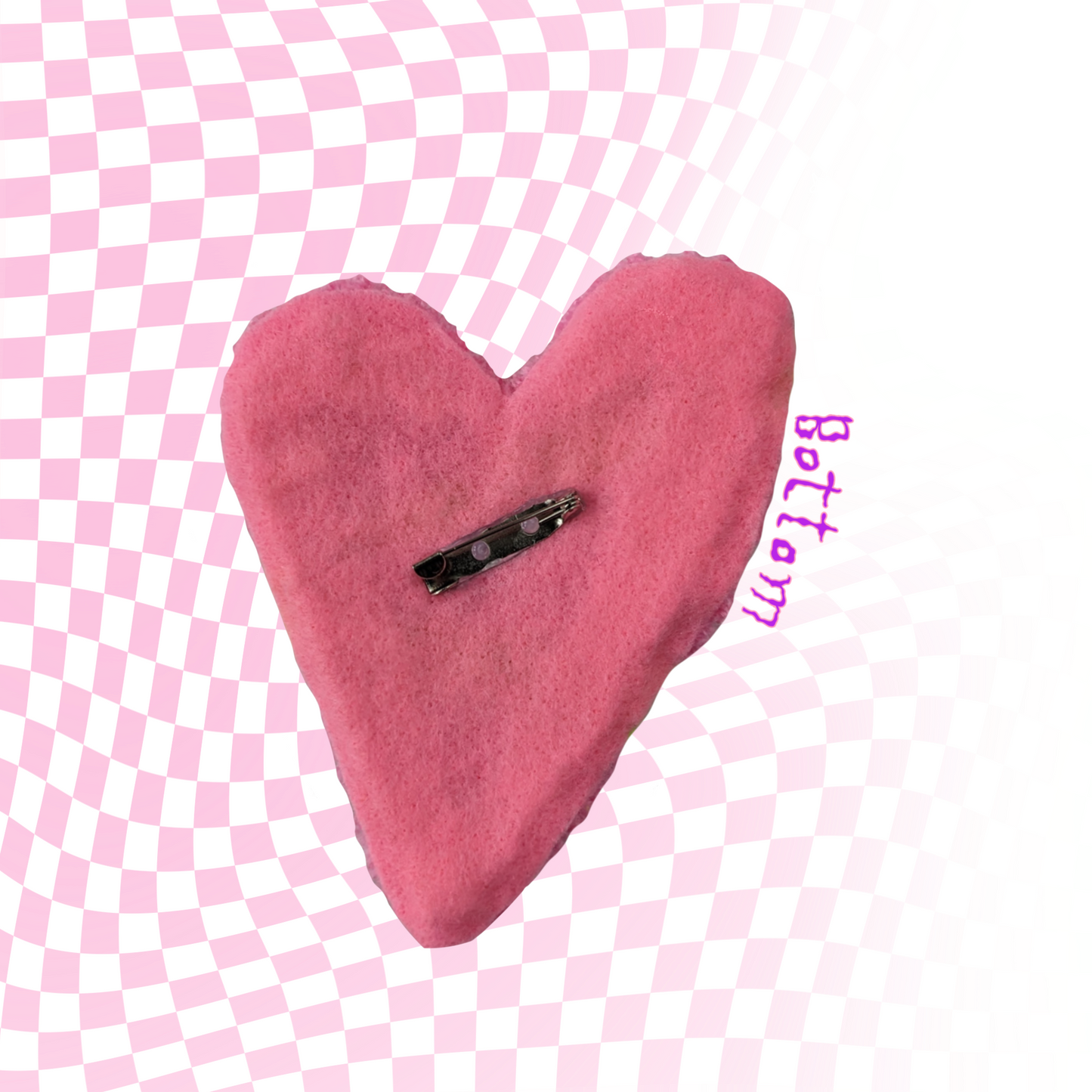 Pink Heart brooch