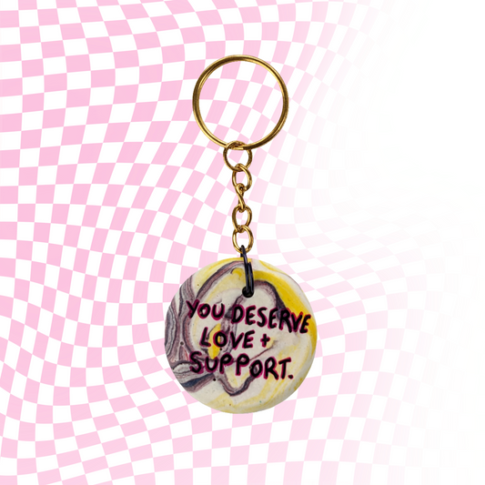 Love and support keyring